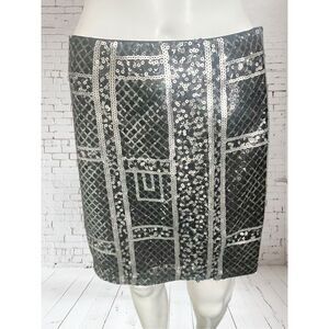 ABS Black & Silver Sequin Slirt
